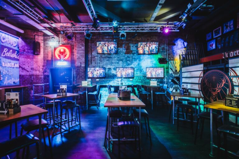 An interior view of Belushi's bar in Hammersmith